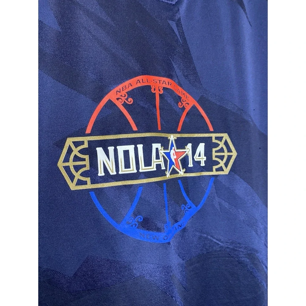 Adidas Men's NBA All Star Nola 2014 Pullover Jersey Shirt Blue Size Large *Read*